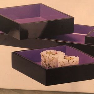 The Cellar lacquerware tray with inserts